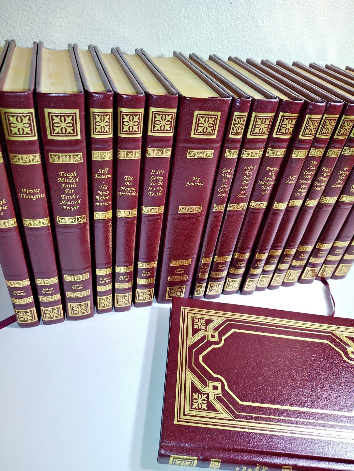Robert H. Schuller Complete 18 Book Set My Journey 1st Ed 1967/2001 HB Leather