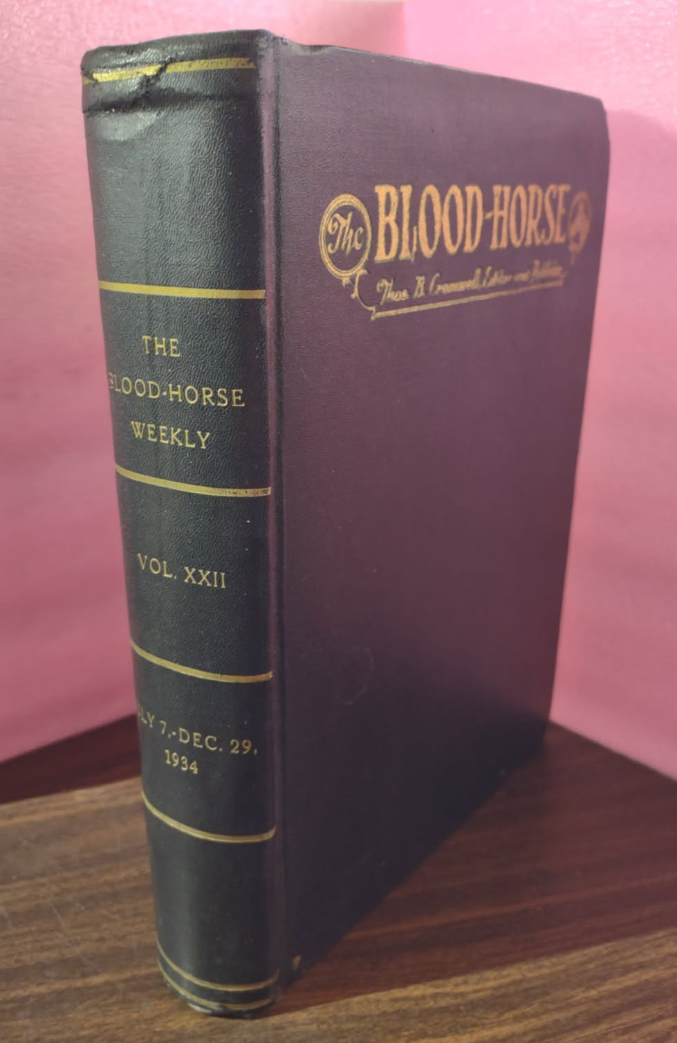 The Blood Horse Weekly Vol XXII of July 7 to Dec 29, 1934 Hardcover Very RARE
