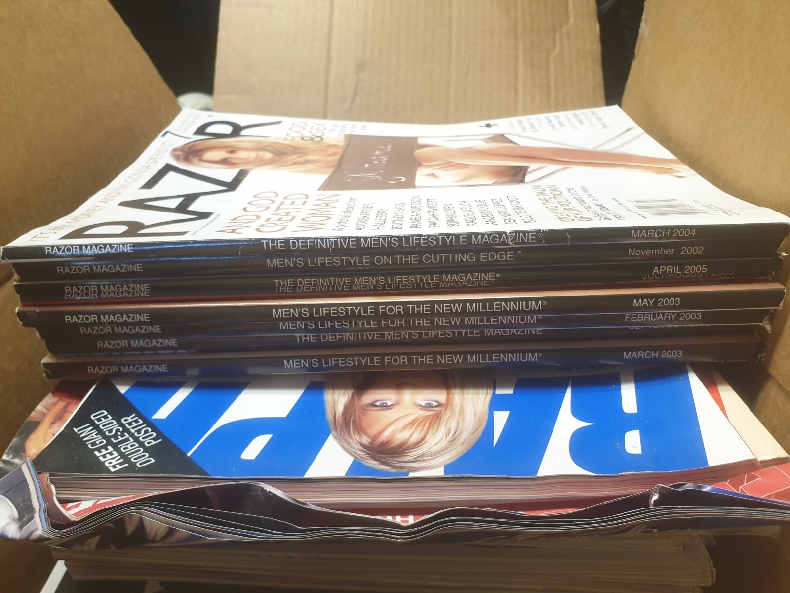 Lot of 8 – Vintage Early 2000&rsquo;s Razor Style & Substance Men&rsquo;s Magazine 2002-2005