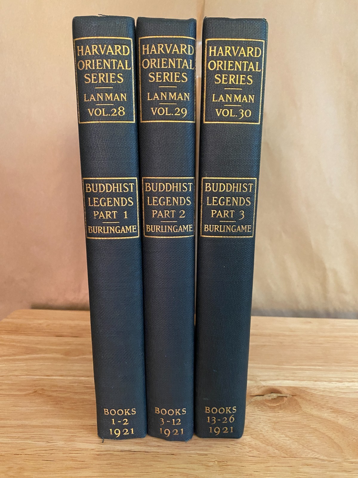 1921 Harvard Oriental Series 28-30 Buddhist Legends – First Edition – Burlingame