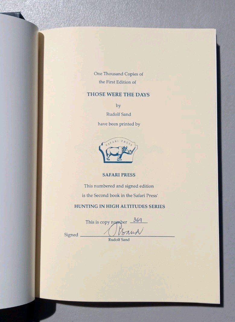 Those Were the Days by Rudolf Sand Signed & Numbered Limited Edition w/Sleeve