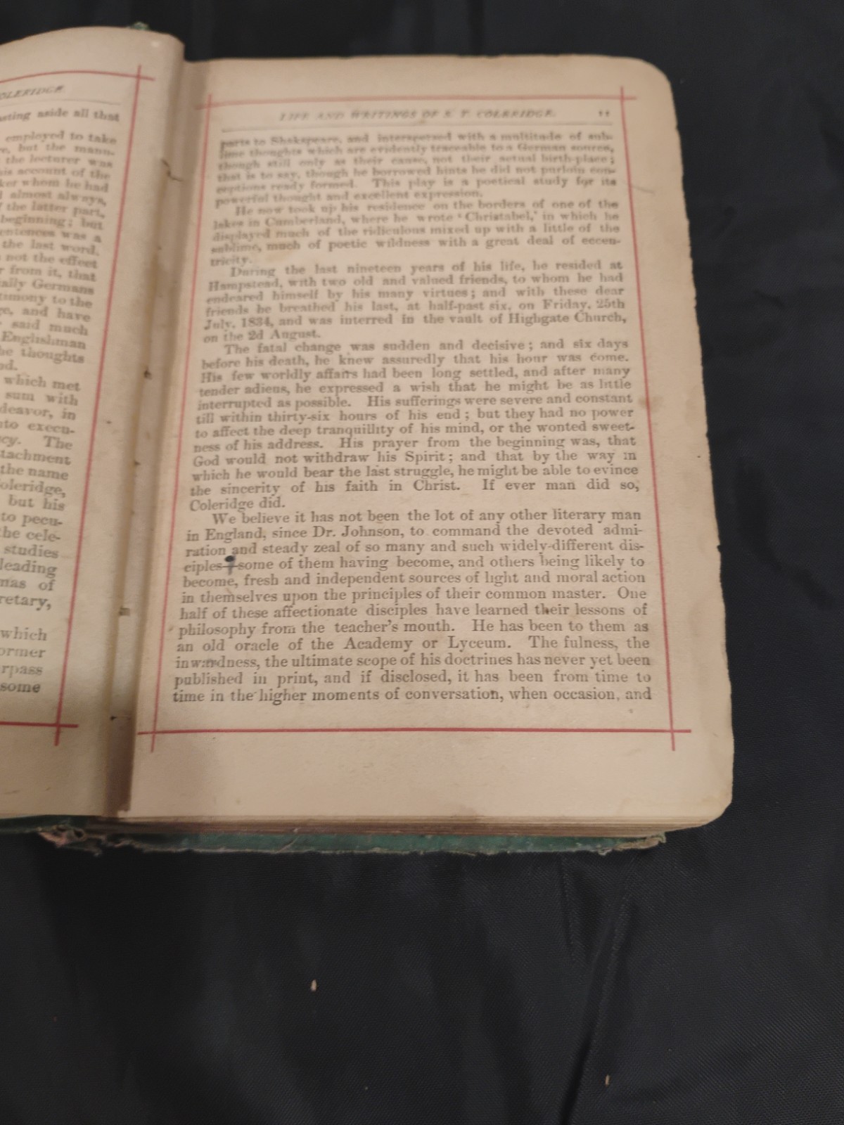 Antique Coleridges Poems Printed By Belford, Chicago, Il. 600+ Pages