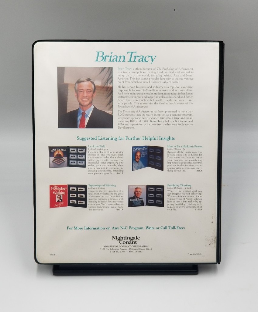 Brian Tracy The Psychology of Achievement Self Help Audiobook System on Cassete