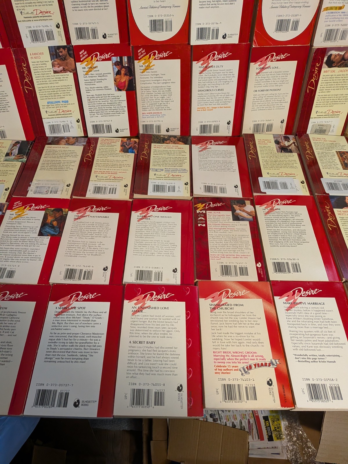 Romance Books: Silhouette Desire Huge Book Lot Of 85 Paperbacks Various Authors