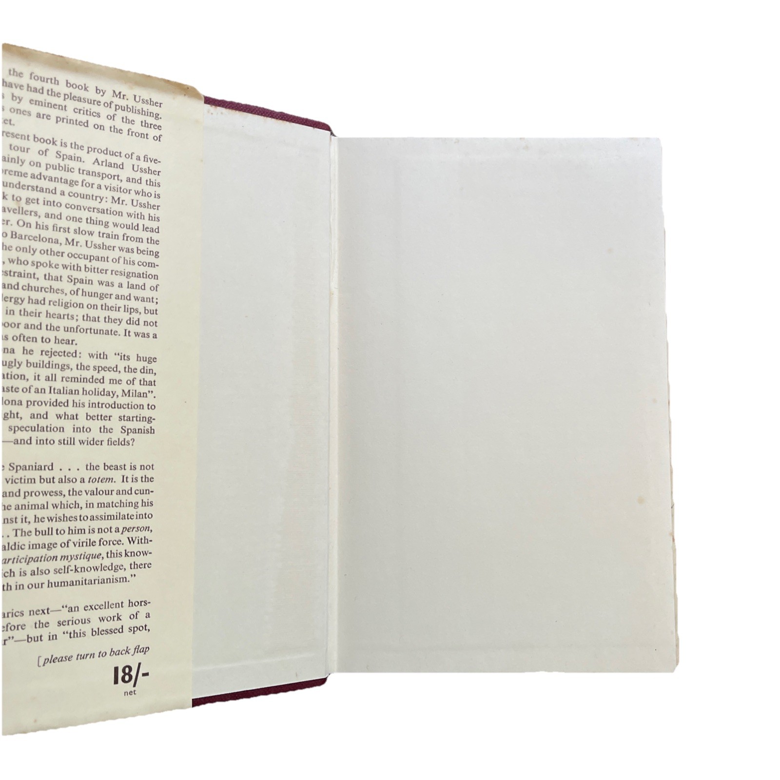 Spanish Mercy by Arland Ussher 1959 1st edition with dust jacket