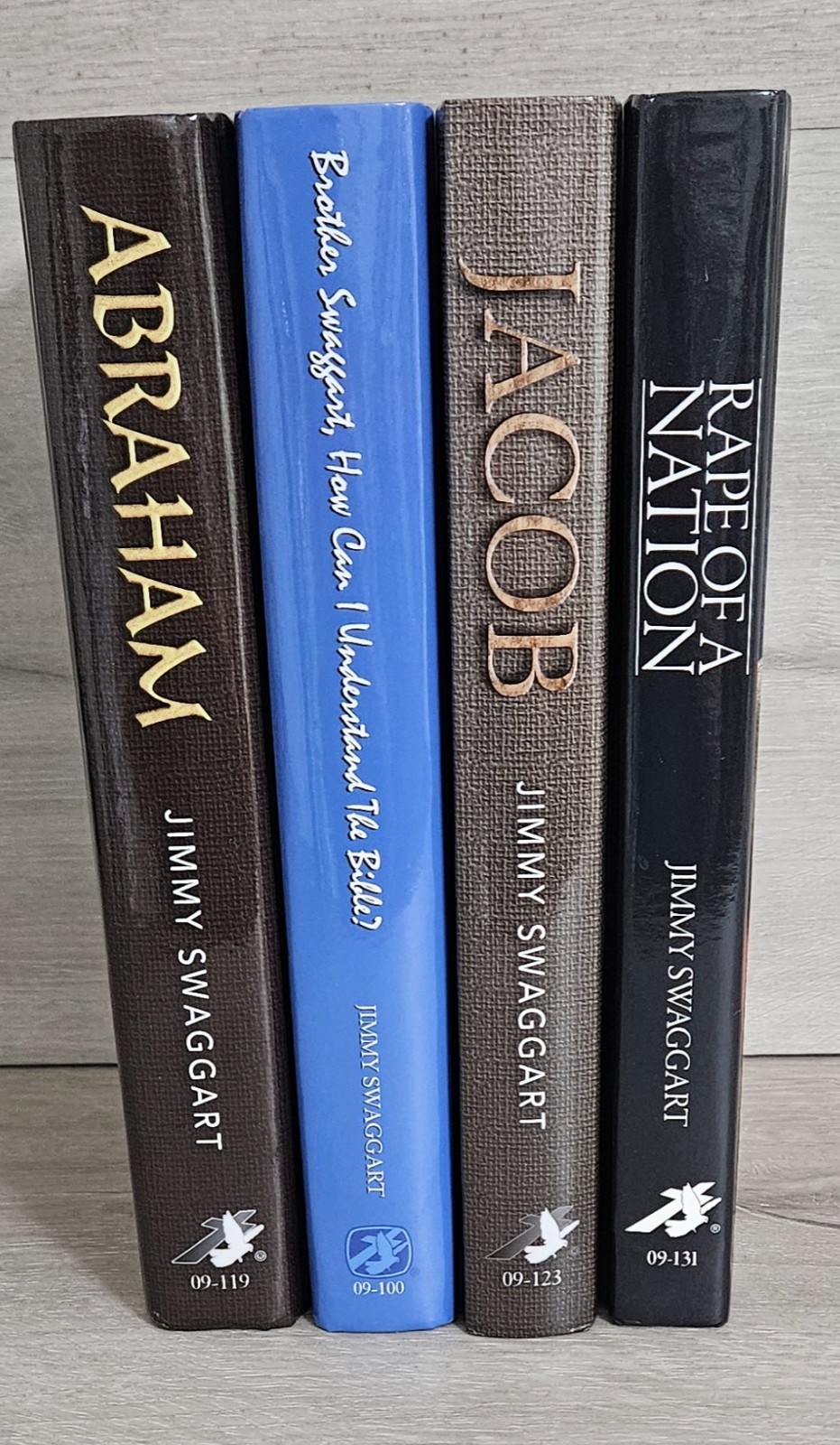 Jimmy Swaggart Lot of 4 Hardcover Books-Jacob, Abraham, Brother Swaggart, Nation