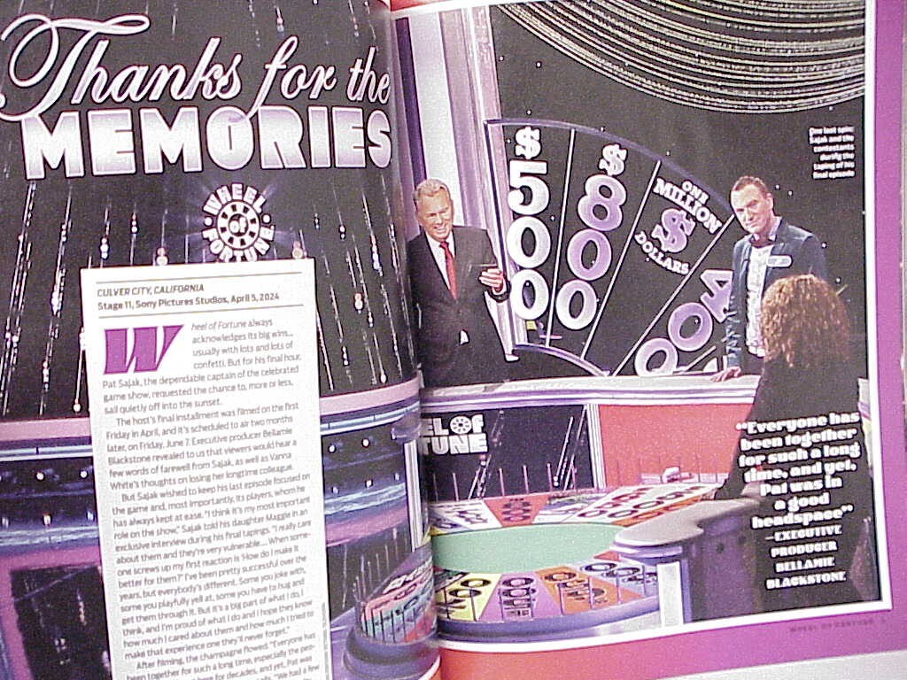 WHEEL OF FORTUNE FAREWELL, PAT SAJAK MAGAZINE OFFICIAL! TRIBUTE ISSUE A360 MEDIA