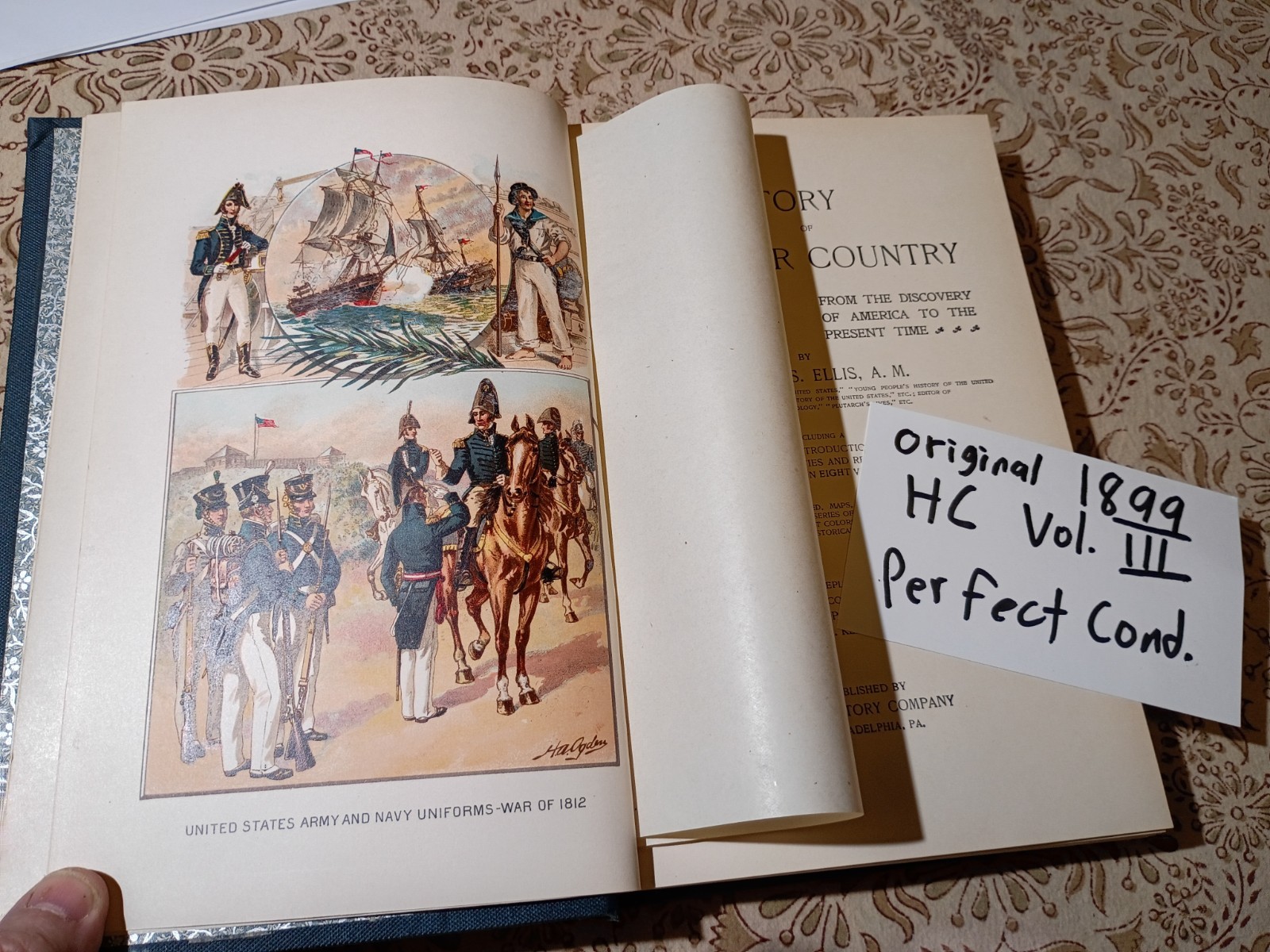 ORIGINAL 1899 HC The History Of Our Country Edward S. Ellis Vol III PERFECT