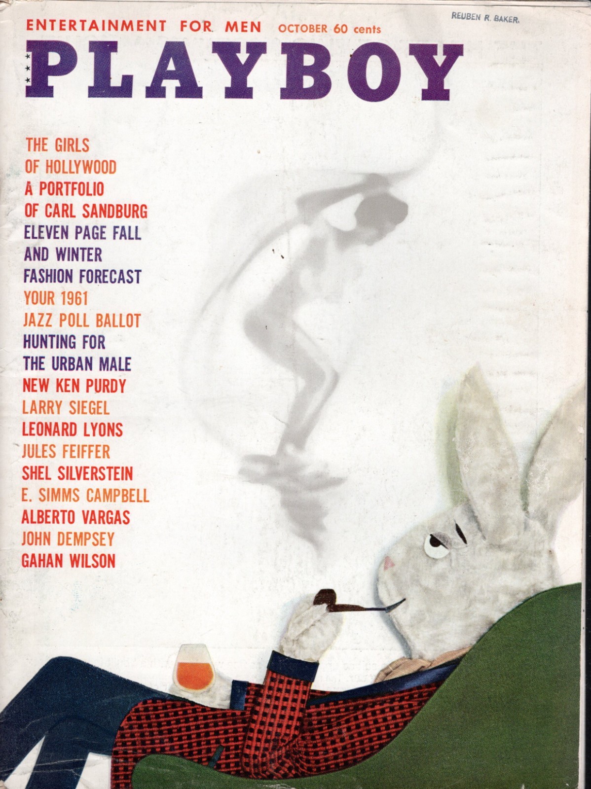 OCTOBER 1960 PLAYBOY MAGAZINE-Playmate: Kathy Douglas VARGAS GIRL *FREE SHIPPING