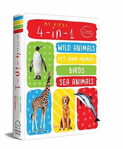 My First 4 In 1: Wild Animals, Pet and – Board book, by Wonder House Books – New