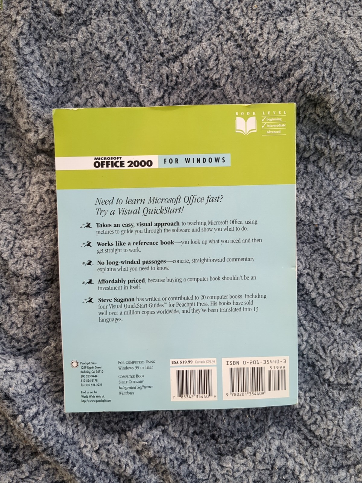 Microsoft Office 2000 for Windows (Visual QuickStart Guide) by Steve Sagman