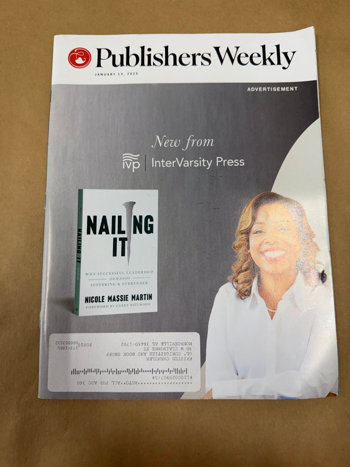 Publishers Weekly January 13 2025 Nicole Massie Martin InterVarsity Press Book