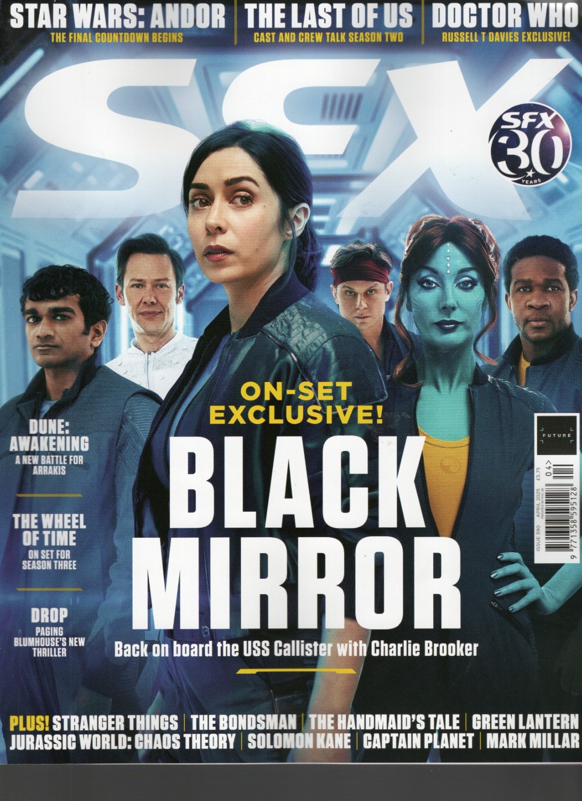 SFX Mag Issue 390 (April 2025) – Black Mirror USS Callister, Andor, Doctor Who