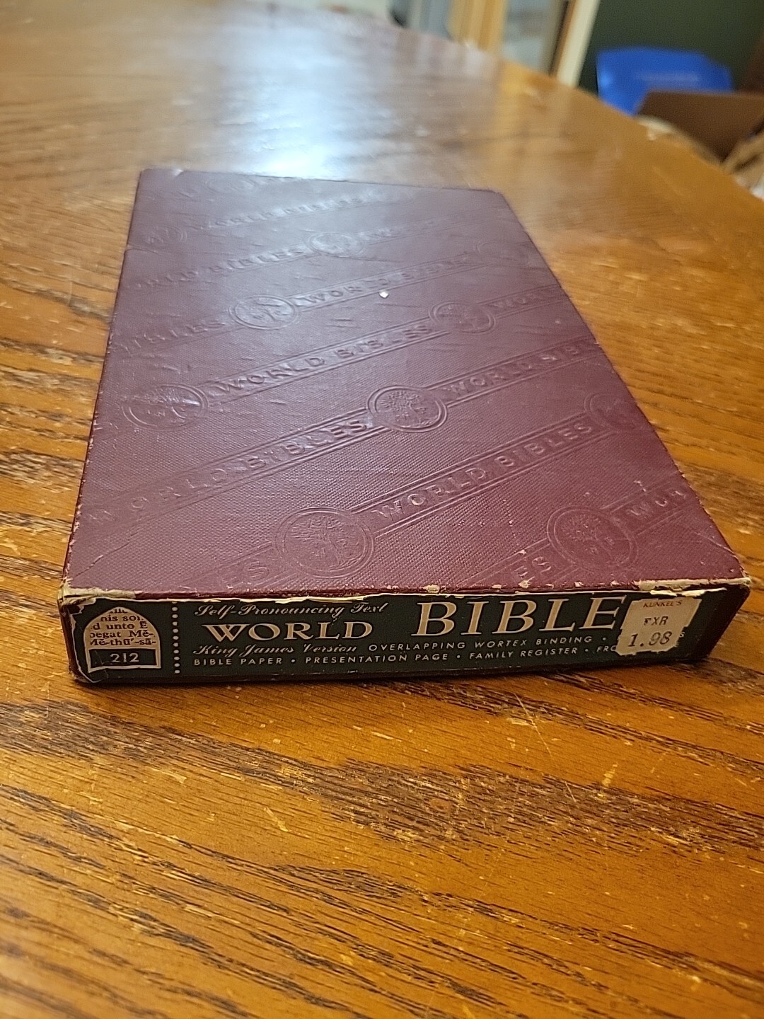 Self Pronouncing Text World Bible King James Version w/Box 1950&rsquo;s