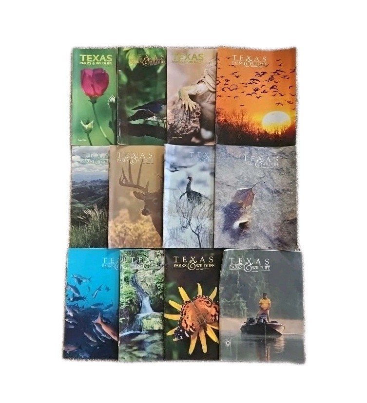 Vintage Texas Parks & Wildlife Magazines 1988-1990 Collectors lot of 12