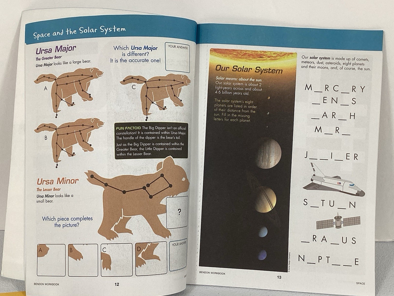 Our Amazing World & Math Learning Workbooks 32 Pages Grades 2-3 Lot Educational
