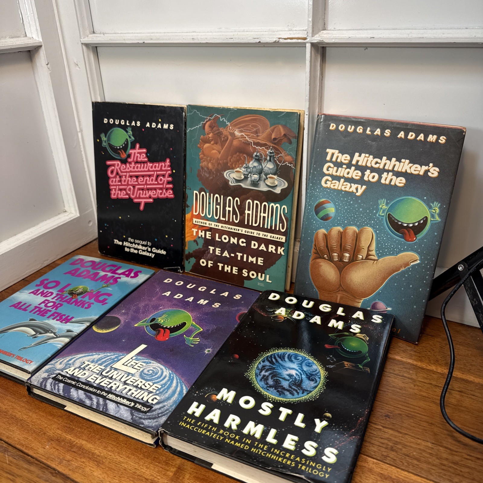 Douglas Adams VTG Book ALL 1st Ed HB DJ Great LOT 6 Hitchhikers So Long ETC