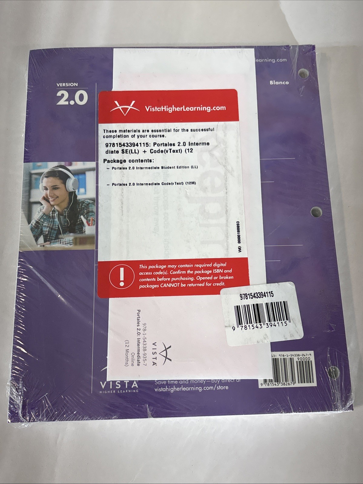 Portales Intermediate Spanish Version 2.0 Vista BUNDLE Book + Code