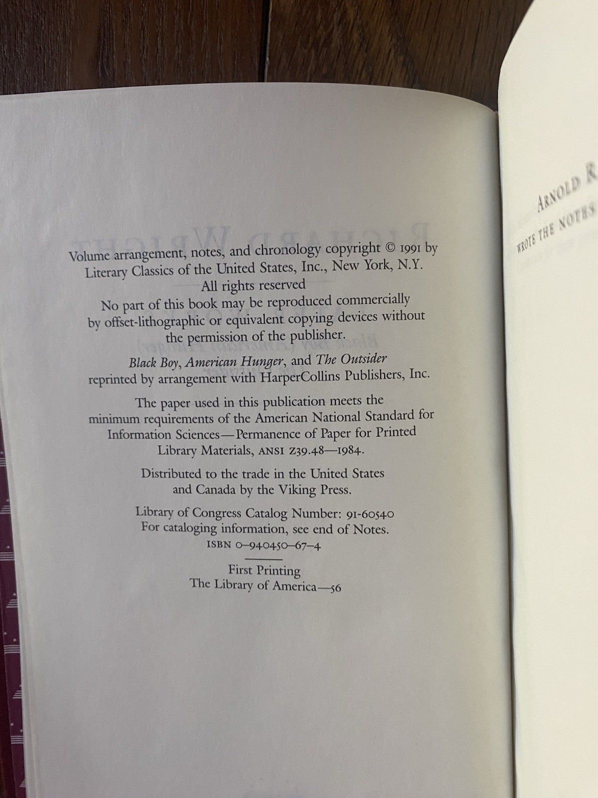 Richard Wright 2 Volumes The Library of America