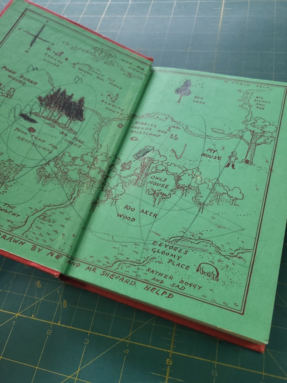 Winnie-the-Pooh by A.A. Milne 1961 E.P. Dutton Vintage Red Hardcover Illustrated
