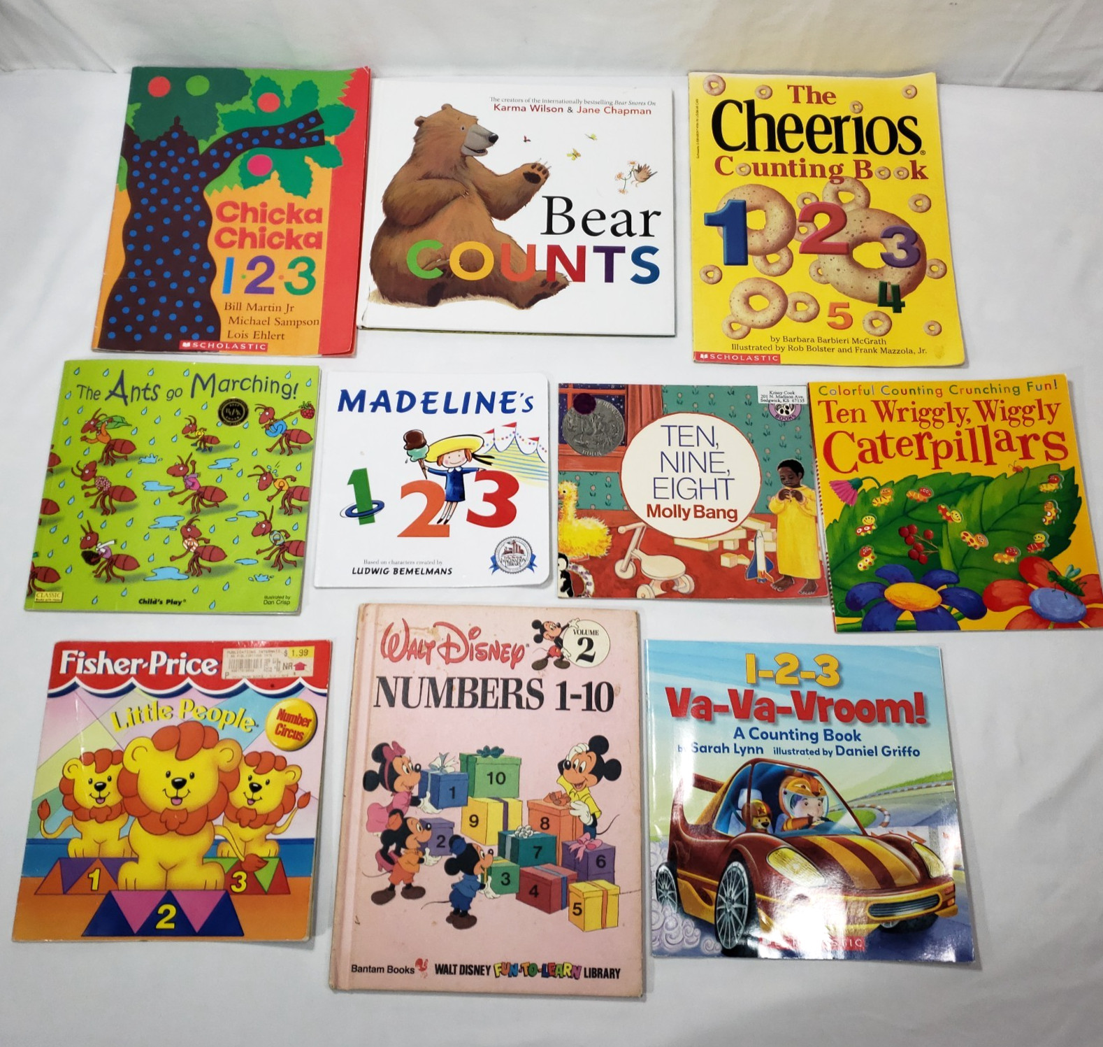 Kids Books About Counting Lot Of 10 Numbers Daycare Preschool Math Set 123s Set