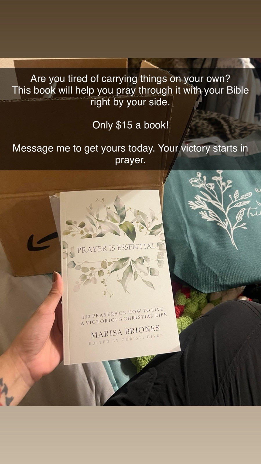 Prayer Is Essential by Marisa Briones Paperback Devotional Christian Life Prayer