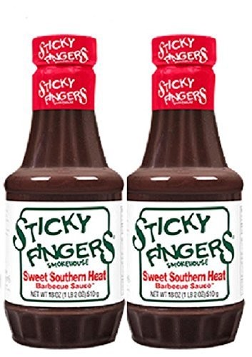 Sticky Fingers Sweet Southern Heat Barbecue Sauce – Pack of 2 – 18oz 36 oz