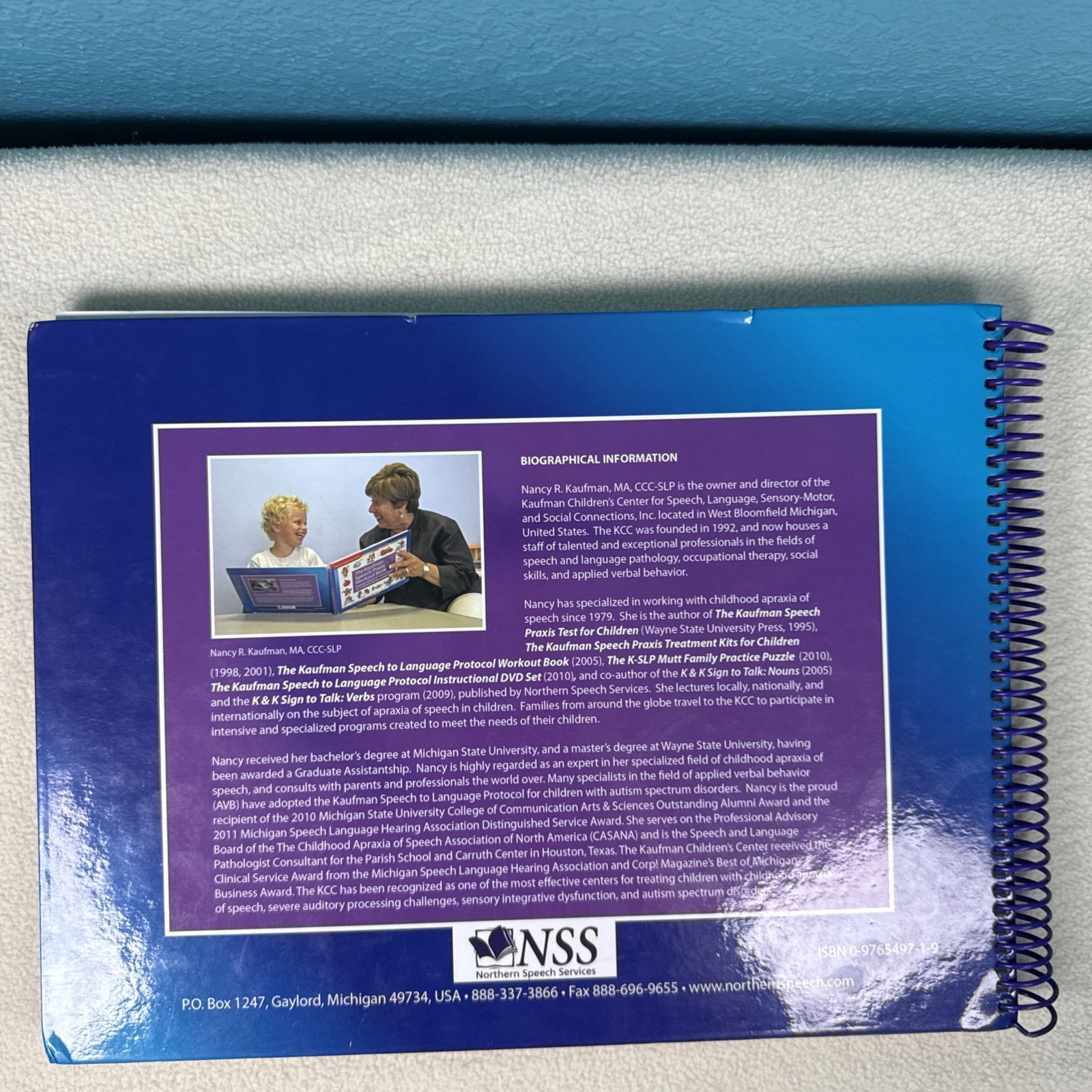 Kaufman Speech to Language Protocol Workout Book Nancy Kaufman Childhood Apraxia