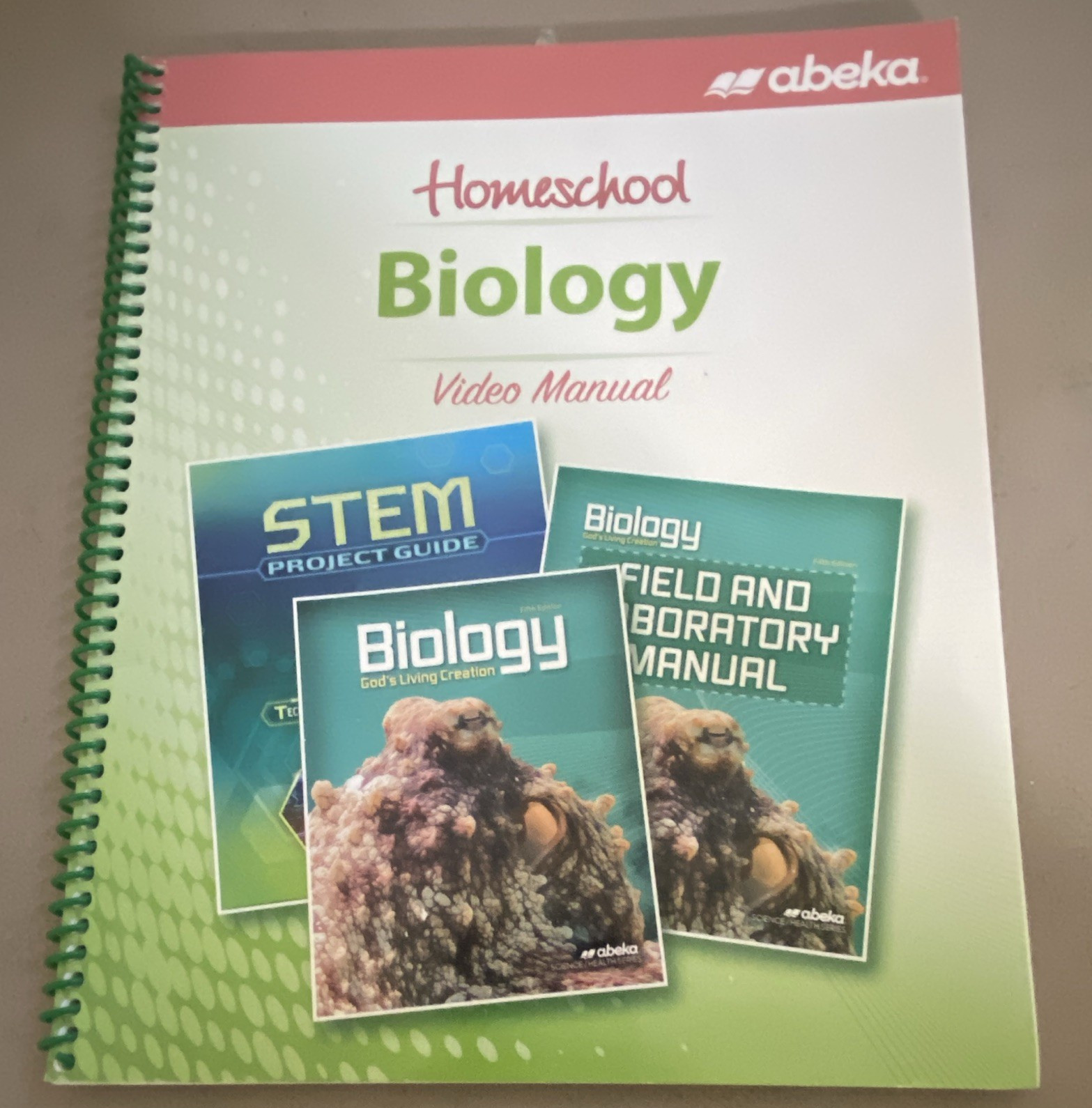 Abeka Homeschool Biology Video Manual Ring/Wire Bound English Science