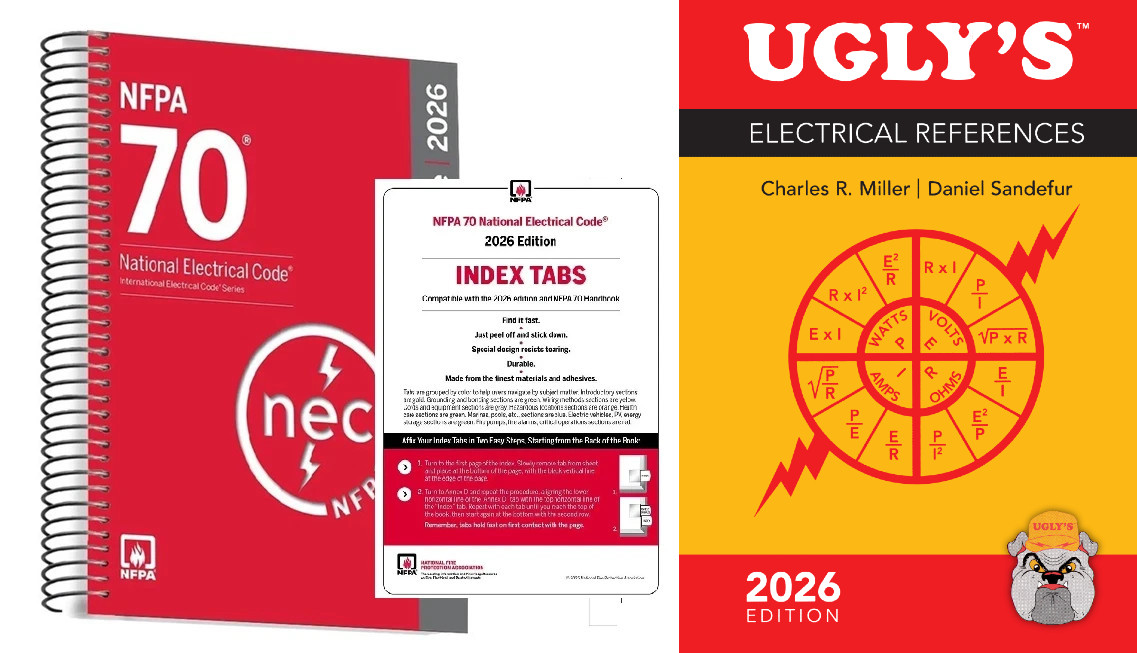 NFPA 70 2026 NEC Code Book + Ugly&rsquo;s Electrical Ref Spiral + Index TAB 2026