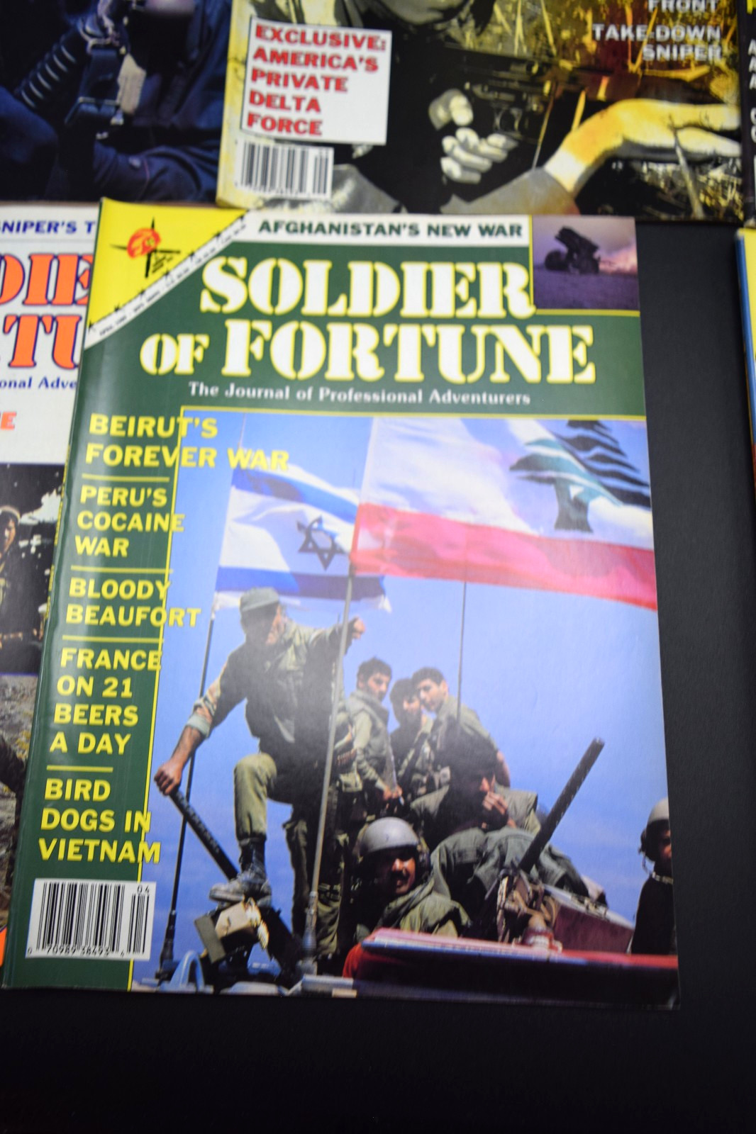 Lot of 7 Soldier of Fortune Magazines Jan Feb Apr May Aug Sep Dec 1989