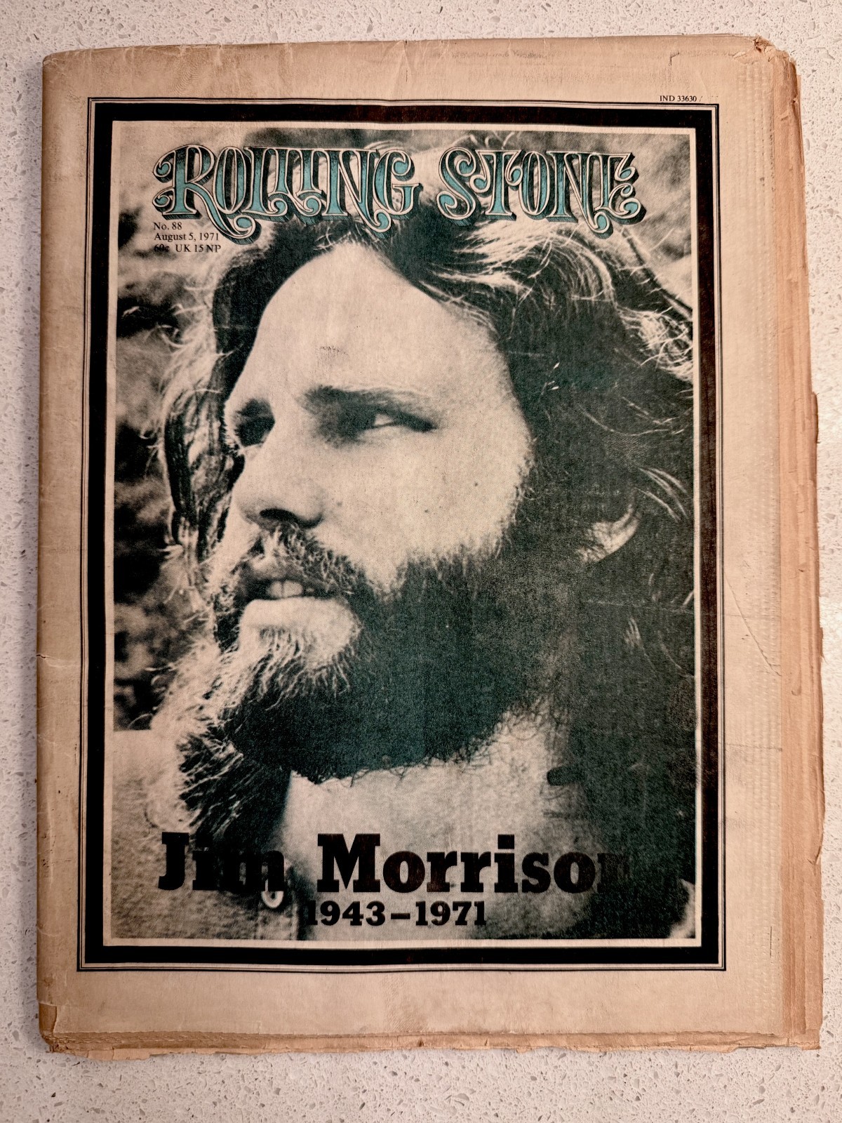 Rolling Stone Magazine Issue 88 August 5 1971 Jim Morrison NO LABEL