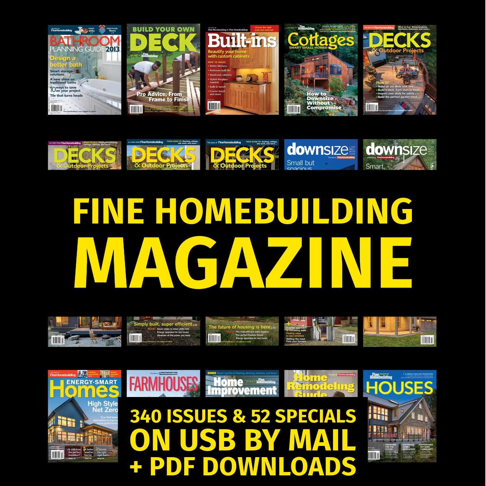 Fine Homebuilding Magazine – 392 Issues & Specials on USB + Immediate Bonus