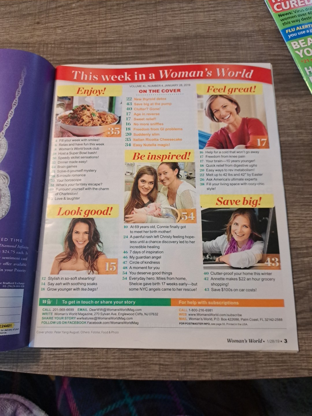 Woman&rsquo;s World January 28, 2019 Dr OZ Thyroid Detox Metabolism Boost