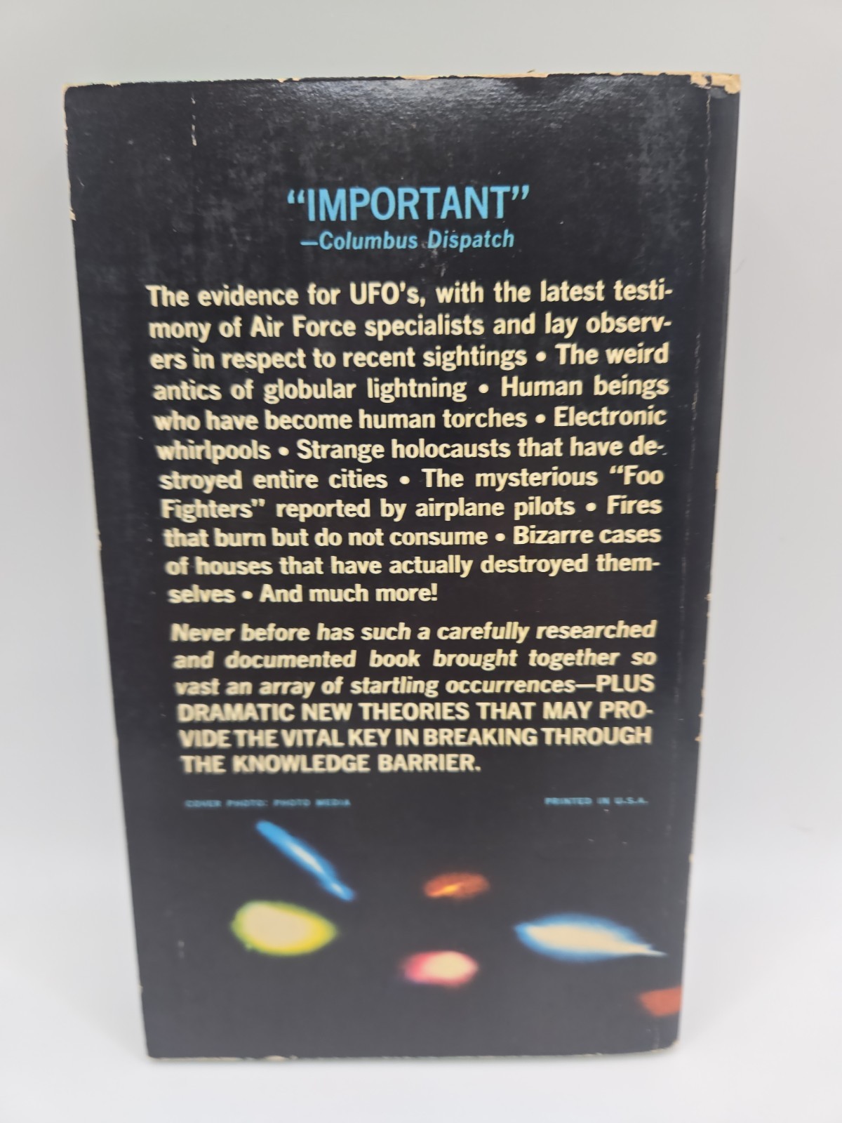 Mysterious Fires & Lights by Vincent H. Gaddis 1968 Dell 1st Printing PB G-507