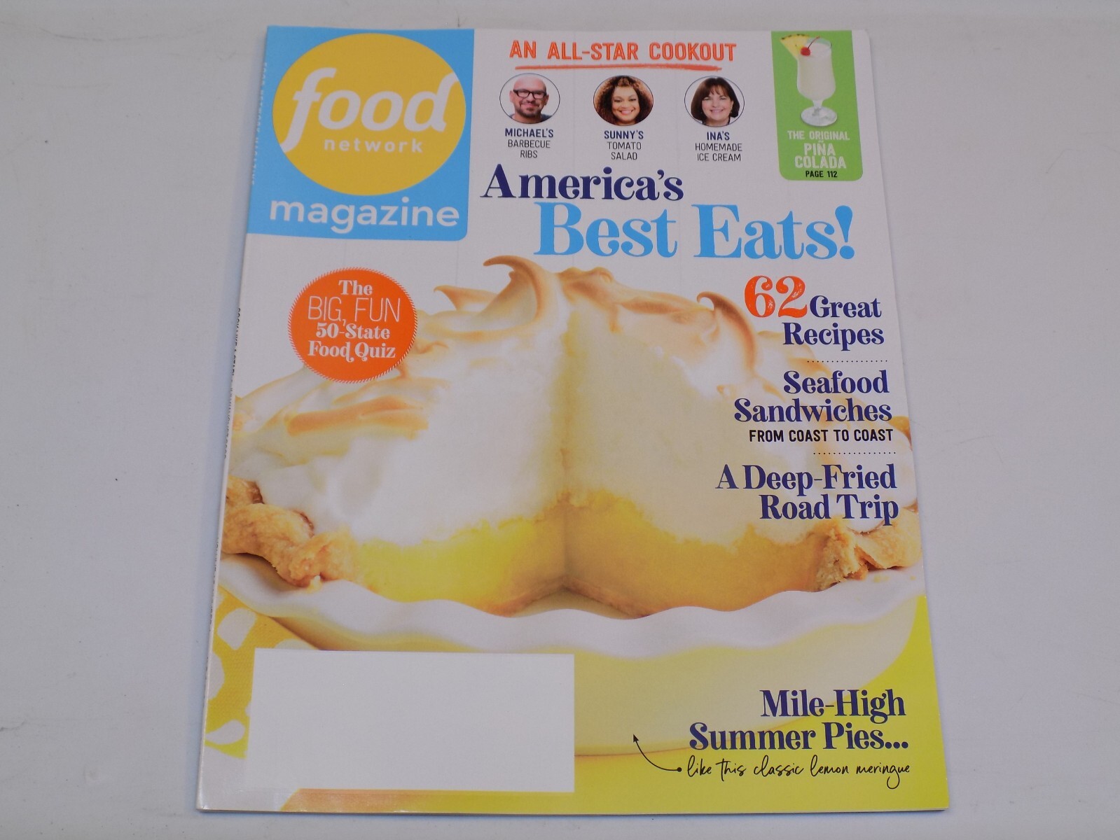 Food Network Magazine July Aug 2022 Lemon Meringue Pies Seafood Sandwiches Coast