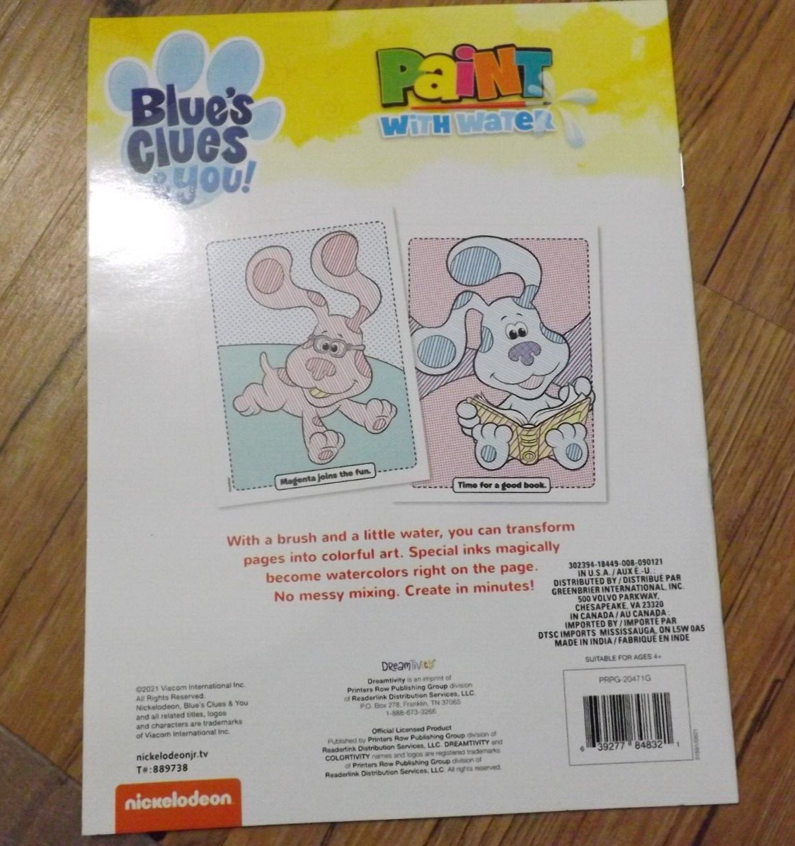 NEW BLUES CLUES & YOU PAINT WITH WATER activity book
