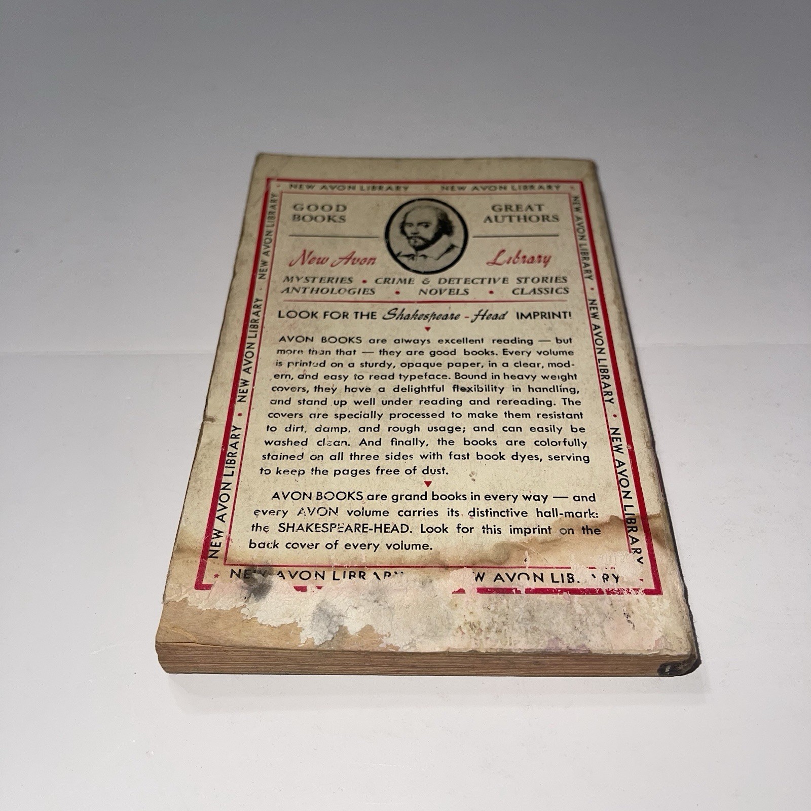 1947 Agatha Christie A Holiday For Murder Avon Book #124 Paperback Book Mystery