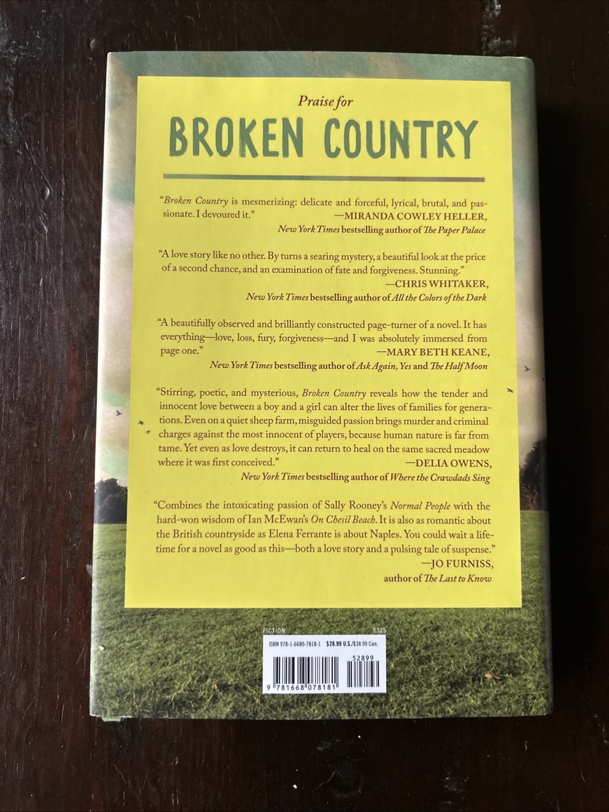 Broken Country (Reese&rsquo;s Book Club) by Clare Leslie Hall (2025, Hardcover)