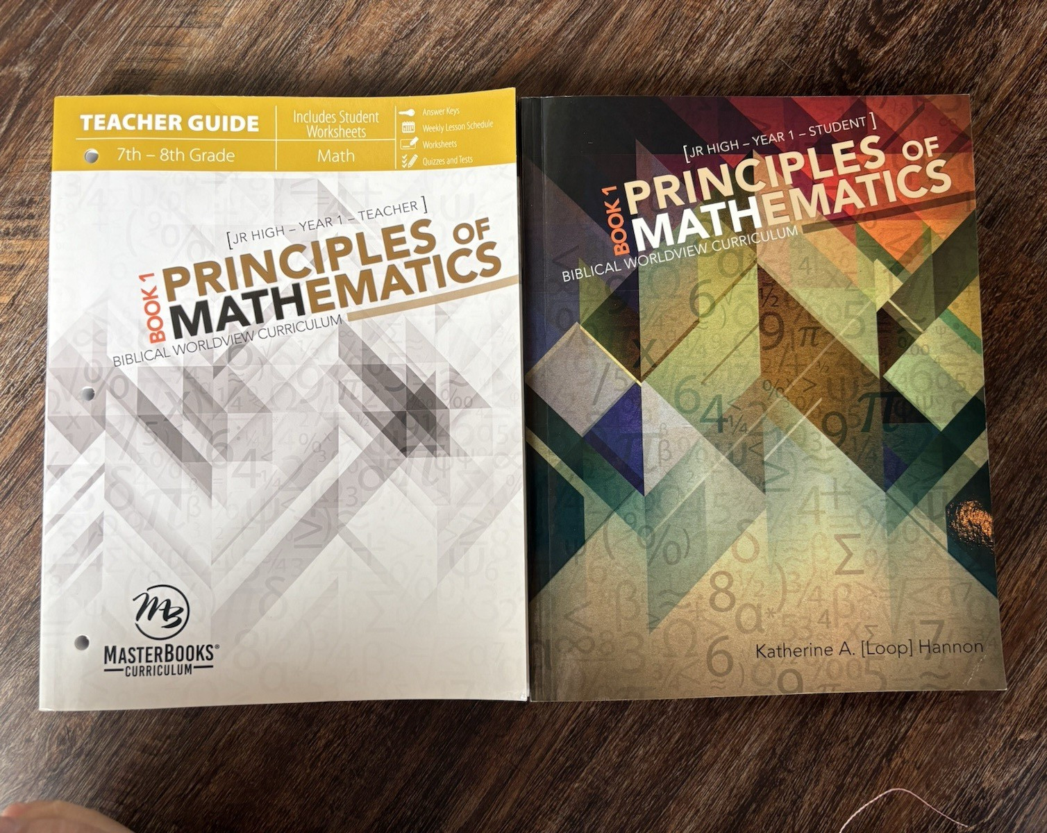 Master Books Principles of Mathematics Book 1 Textbook Teacher’s Guide Gr 7-8