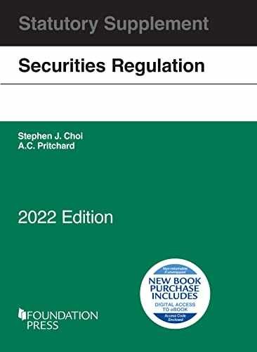 Securities Regulation – Paperback, by Choi Stephen; Pritchard – Very Good