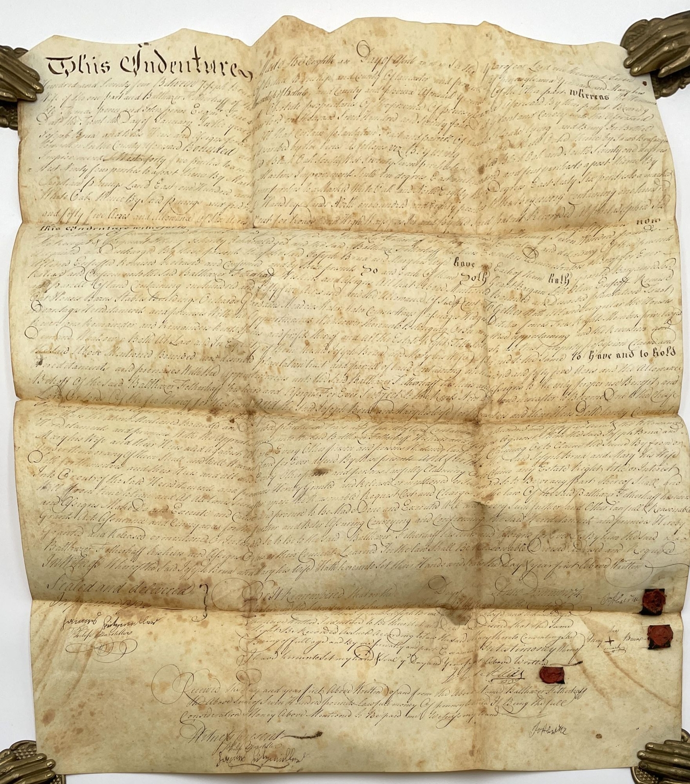 Pennsylvania Lancaster / Vellum Indenture Dated April 8th 1774