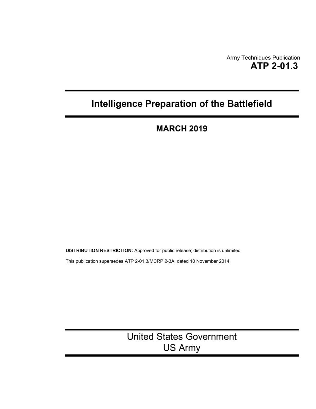 Army Techniques Publication ATP 2-01.3 Intelligence Preparation of the Battl…