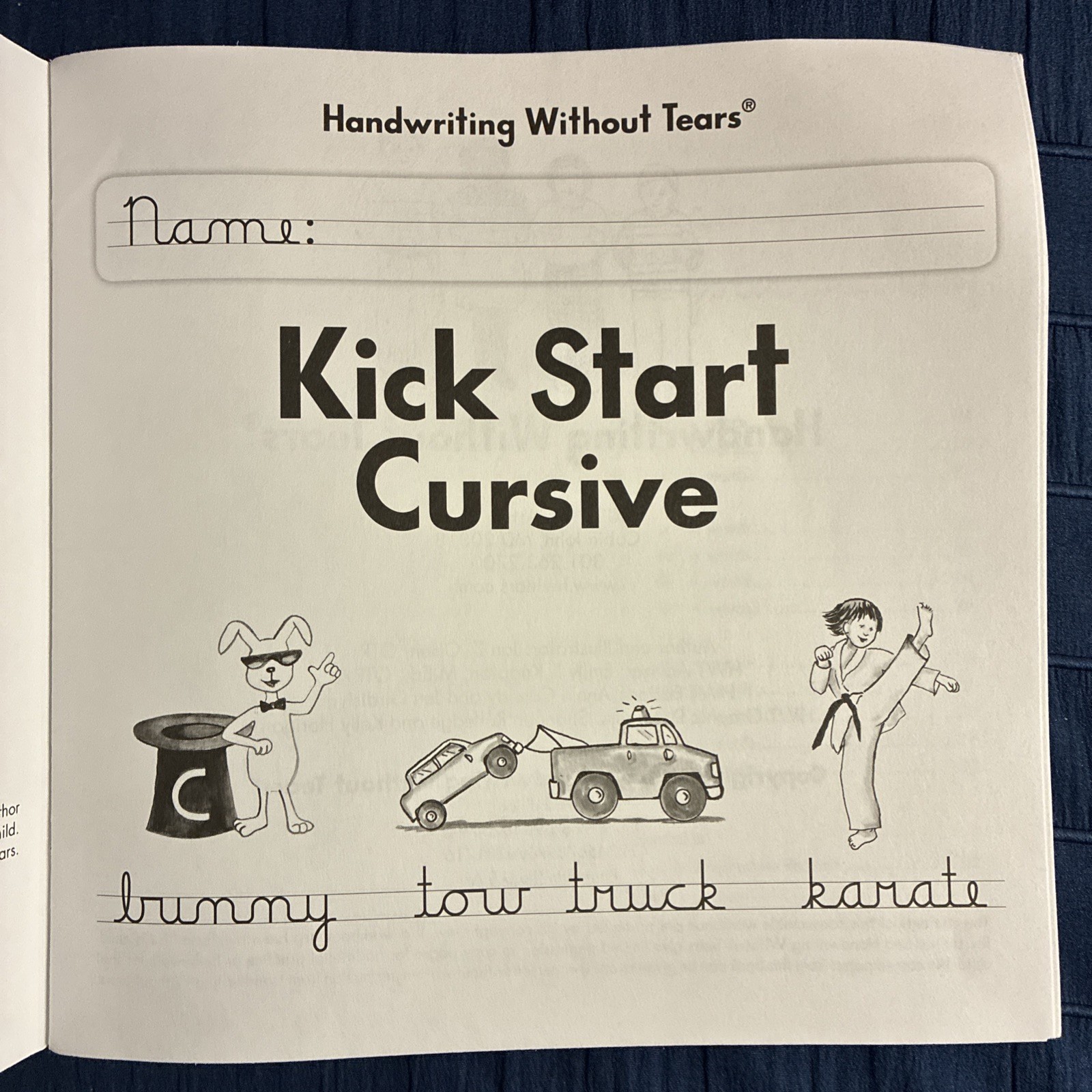 Kick Start Cursive by Jan Z. Olsen – Handwriting Without Tears Student Workbook