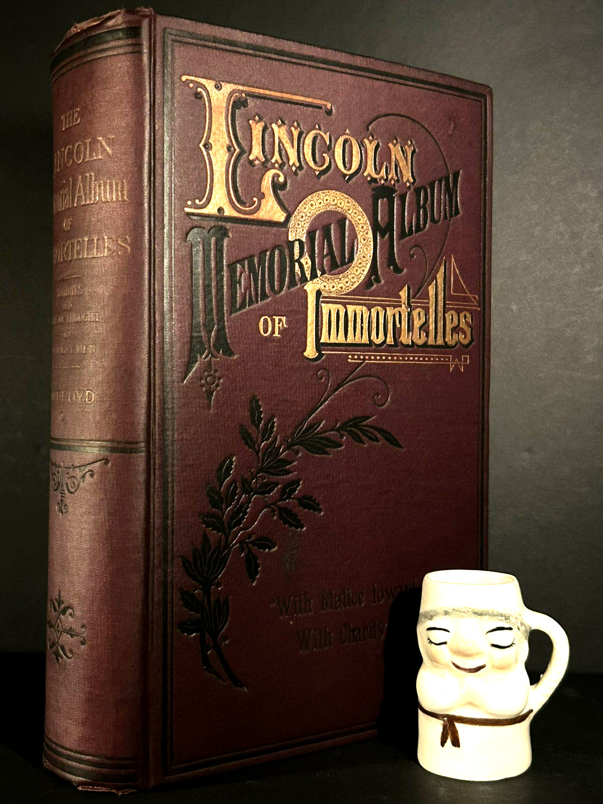ABRAHAM LINCOLN MEMORIAL ALBUM Americana CIVIL WAR Slavery FINE BINDING iLL.1890