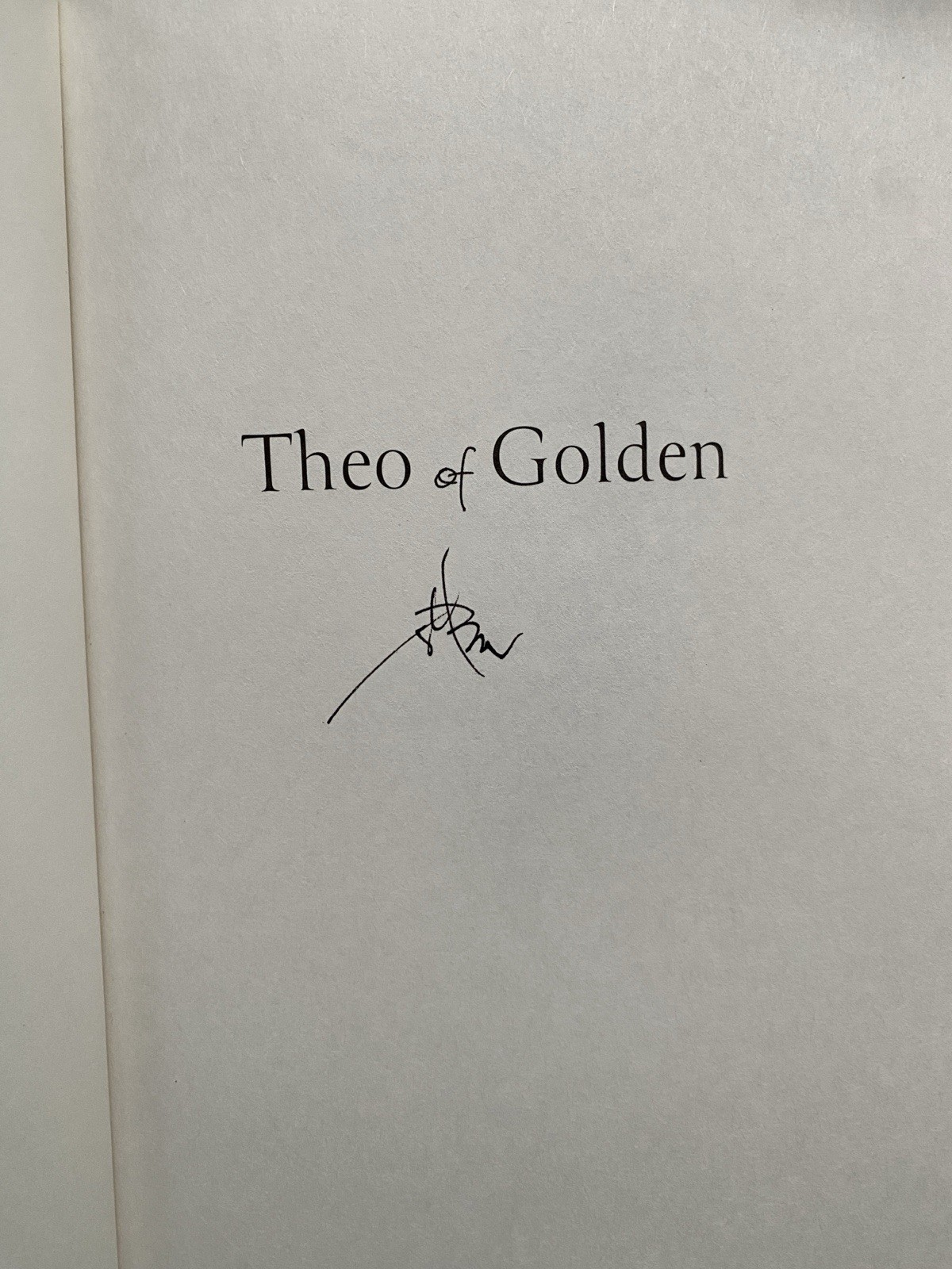 SIGNED – THEO OF GOLDEN Allen Levi – 1ST PRINTING – hardcover dust jacket – NEW