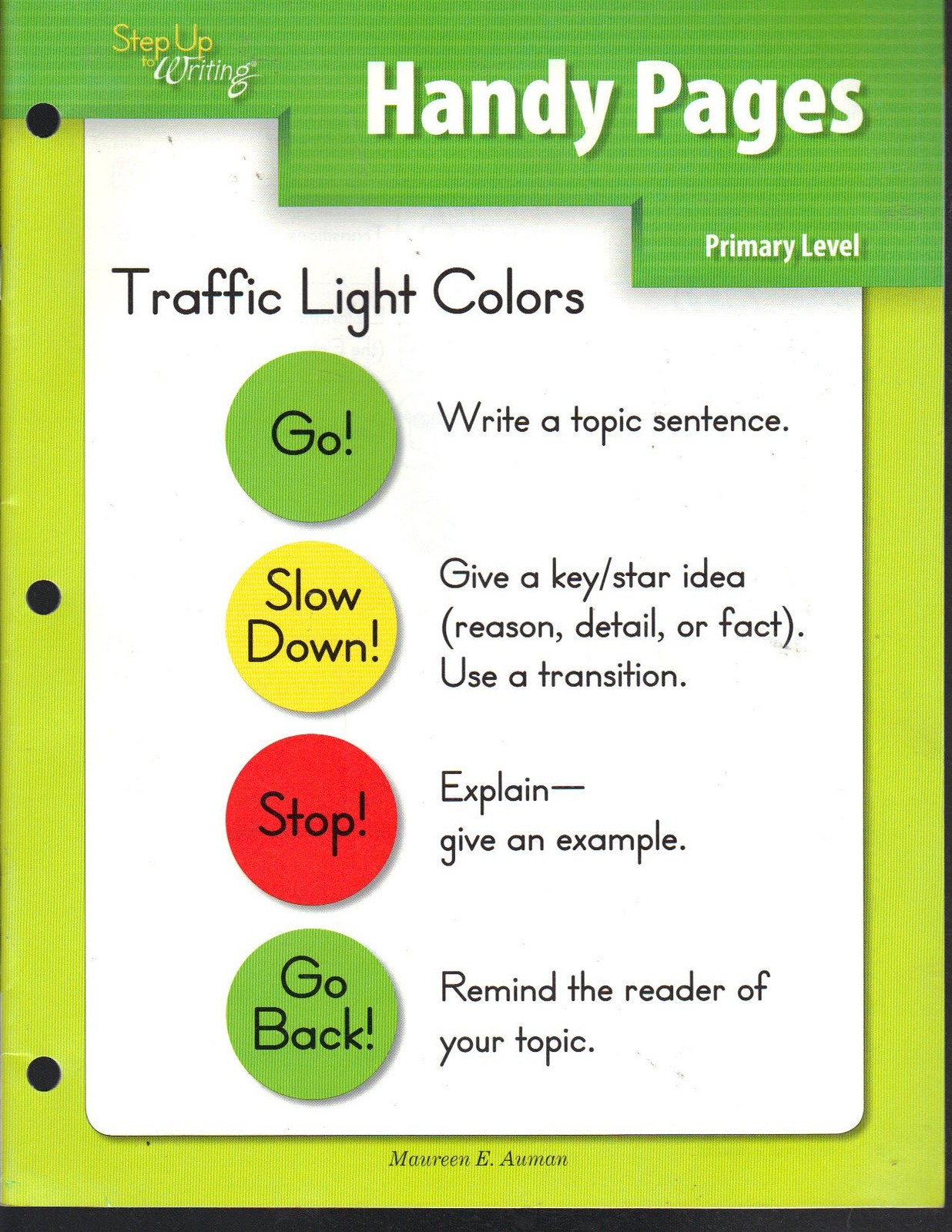Step Up to Writing Handy Pages Primary Level – paperback Maureen E. Auman
