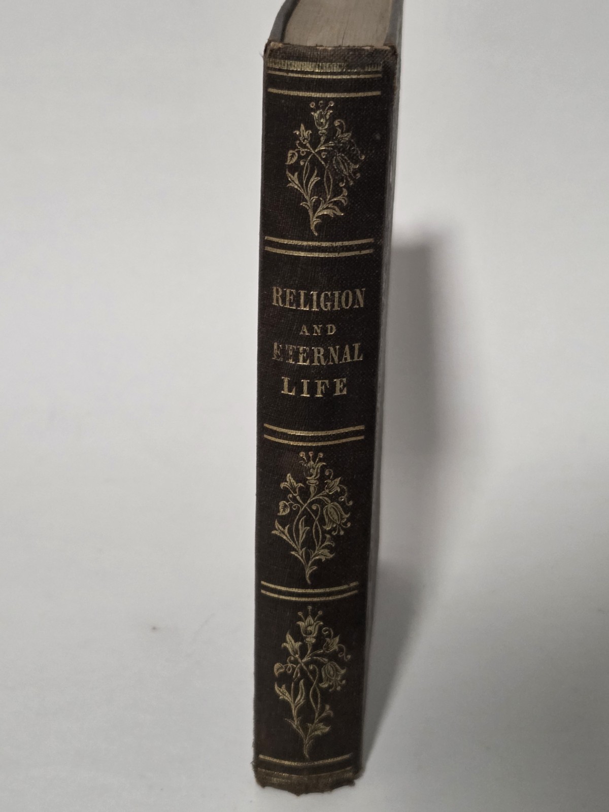 1830s Antique Book Inscribed EMMA BROWN 1855, STELLA PINNEY & HERMAN FISHER 1888