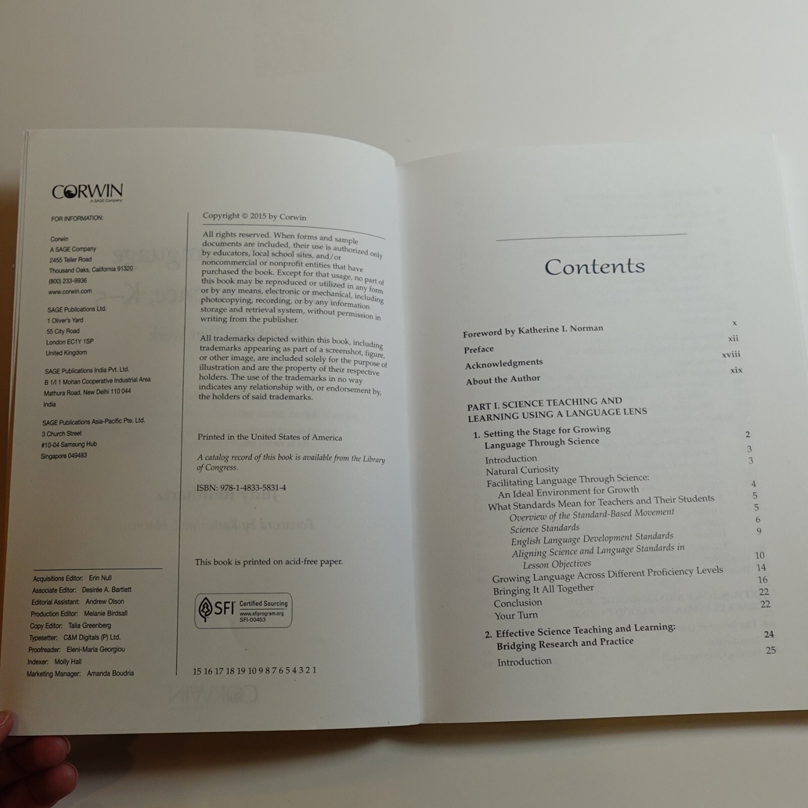 Growing Language Through Science, K-5: Strategies That Work by Reinhartz, Judy