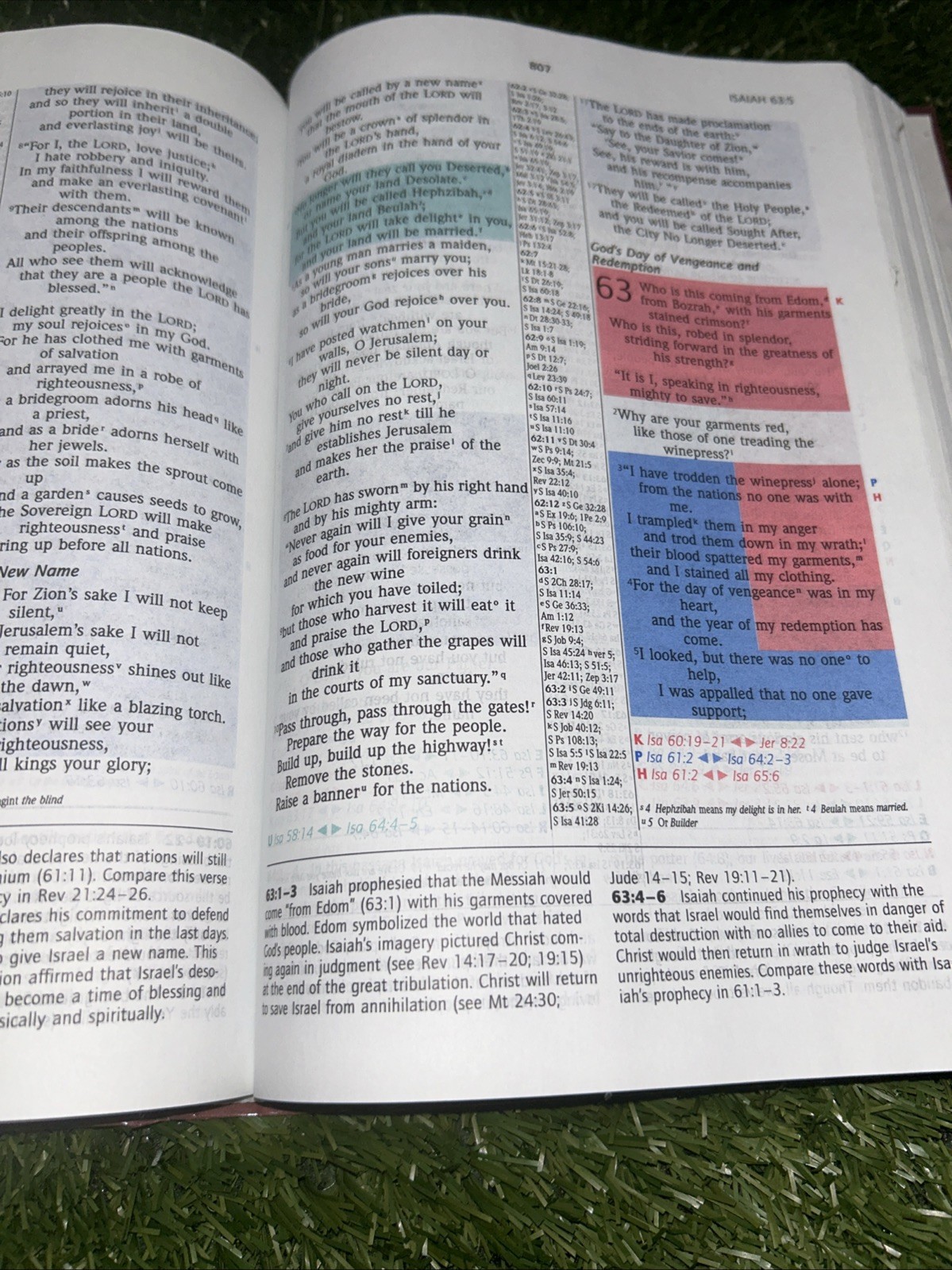 NIV Prophecy Marked Reference Study Bible 1998 Hardcover Text 1984
